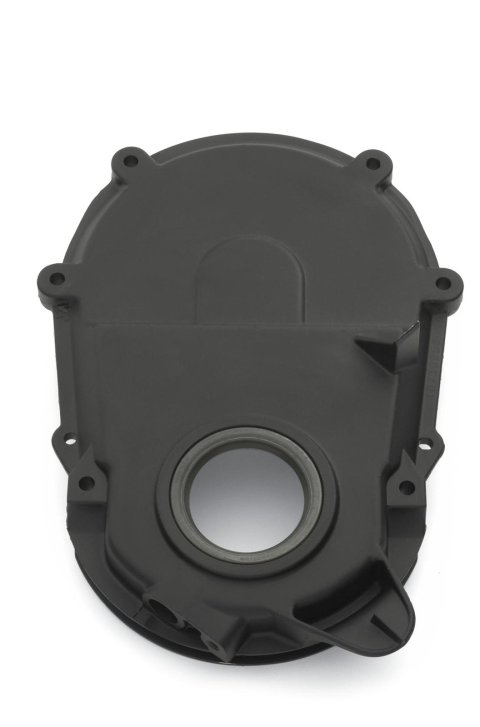 Chevrolet Performance Timing Covers 10230954 Cover, 1-Piece, Aluminum, Black, Chevy, Big Block Gen VI, Each