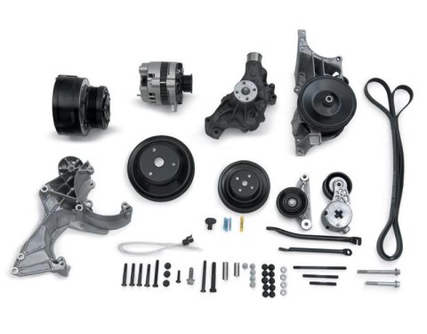Chevrolet Performance Deluxe Serpentine Drive Kits 19435736 Accessory Systems, Front Kit, 6 Groove, with Alternator, P/S Pump, Water Pump, A/C Compressor, Brackets, Chevy, 4.3-6.6L, Kit