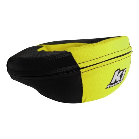 K1 RaceGear Carbon-Look Neck Braces 15-NEC-CAY-J Braces, Braces, 360 degree, Adjustable, Black/Yellow, Junior Size, Each