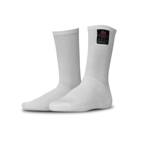K1 RaceGear Nomex® Fire Socks 26-NSO-W-SM Retardant Socks, Nomex Socks, White, SFI 3.3, Men's Small/Medium, Pair