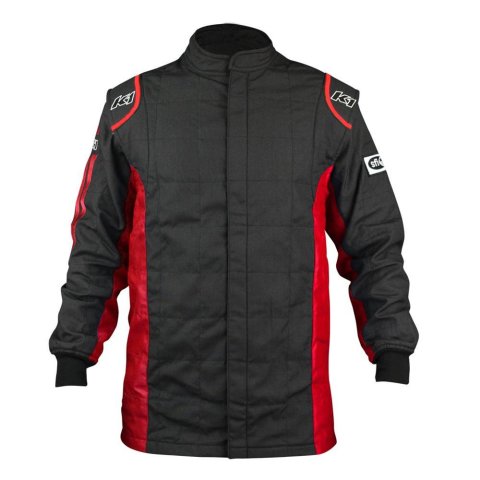 K1 RaceGear Sportsman Jackets 21-SPT-NR-XL Driving Jackets, Sportsman, Two Layers, Nomex, Black/Red, SFI 3.2A/5, Men's 2X-Large, Each