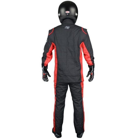 K1 RaceGear Sportsman Pants 22-SPT-NR-XL Driving Pants, Sportsman, Two Layers, Nomex, Black with Red Stripe, SFI 3.2A/5, Men's X-Large, Each