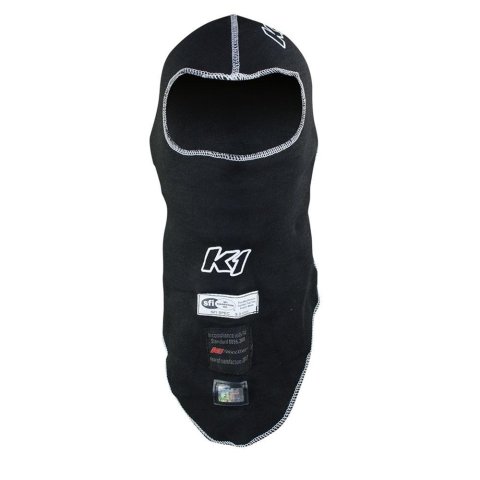 K1 RaceGear FLEX Tech Balaclava Headsocks 26-FHS-N Head Socks, Headsocks, One Layer, Single Eyehole Opening, Nomex, Black, SFI 3.3, FIA 8856-2000, Each