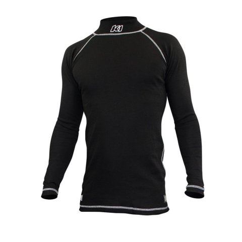 K1 RaceGear FLEX Under Shirts 26-FUS-N-L Fire Retardant Underwear Shirts, Shirts, Long Sleeve, Nomex, Black, SFI 3.3/5, FIA 8856-2000, Men's Large, Each