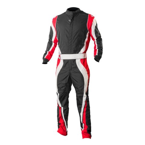 K1 RaceGear Speed 1 Driving Suits 10-SP1-R-LXL Suit, 1, One-piece, One Layer, Cotton/Polyester, Black/White/Red, Men's Large/X-Large, Each