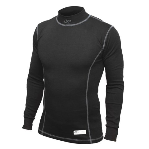 K1 RaceGear Precision Tech Layer Shirts 26-PLS-N-M Fire Retardant Underwear Shirts, Shirts, Long Sleeve, Nomex, Black, SFI 3.3, Men's Medium, Each