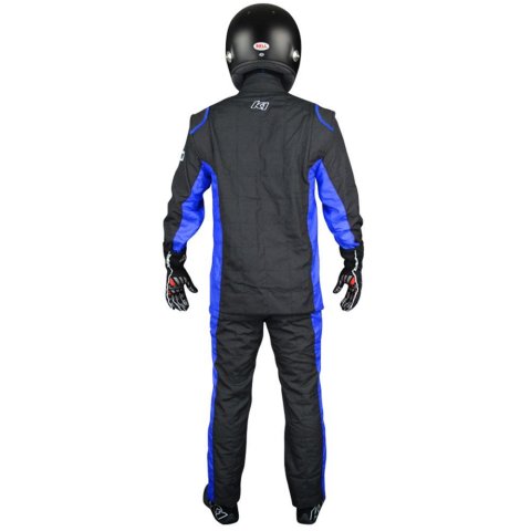 K1 RaceGear Sportsman Pants 22-SPT-NB-L Driving Pants, Sportsman, Two Layers, Nomex, Black with Blue Stripe, SFI 3.2A/5, Men's Large, Each