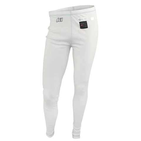 K1 RaceGear FLEX Underpants 26-FUP-W-S Fire Retardant Underwear Pants, Underpants, Full Length, Nomex, White, SFI 3.3/5, FIA 8856-2000, Men's Small, Each