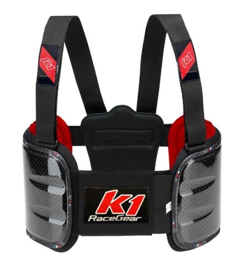 K1 RaceGear Ballistic Carbon Fiber Rib Protectors 16-BRP-CA-3 Vest, Ballistic, Small, Fiber, Black/Natural, Adjustable, 106-114 cm Chest, Each