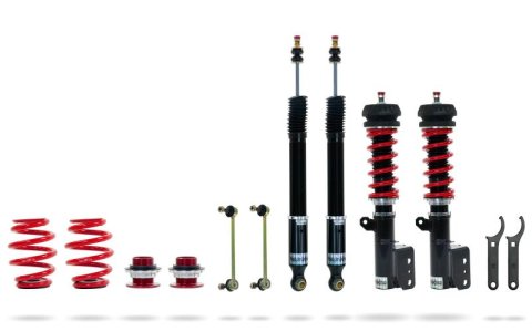 Pedders Extreme XA Coilover Kits PED-160033 Kits, XA, Front and Rear, Black Powdercoated Shocks, Red Powdercoated Springs, Pontiac, Kit