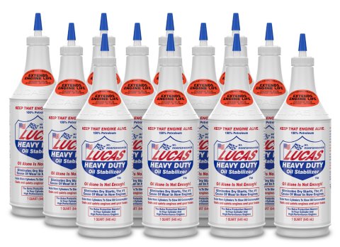 Lucas Heavy-Duty Oil Stabilizer 10001 Motor Additive, Stabilizer, One qt., Set of 12