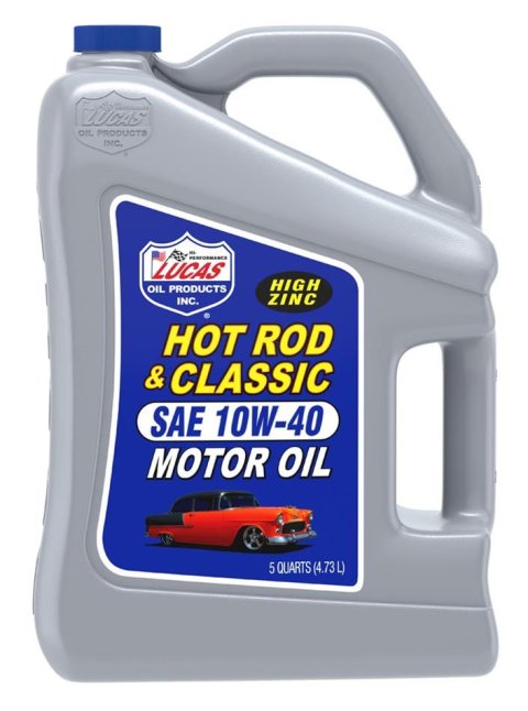 10w40 Lucas Hot Rod and Classic Car Motor Oil 10683 Engine Oil, Car, 10W40, Mineral, 5 Quart Jug, Set of 3