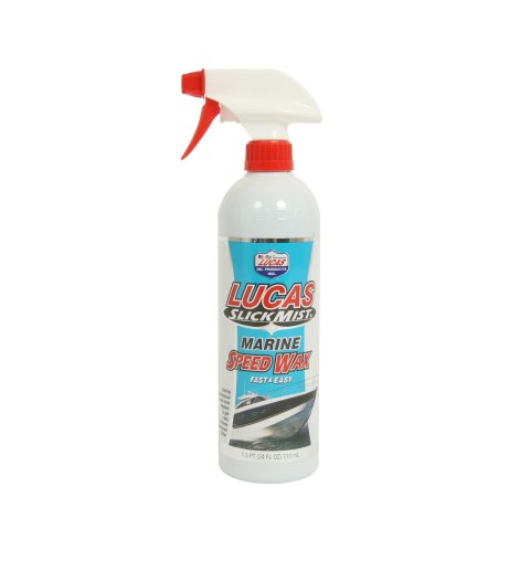 Lucas Slick Mist Marine Speed Wax 10980 Mist, Wax, Paint Gloss Intensifier, 24 fluid oz. Bottle, Set of 12