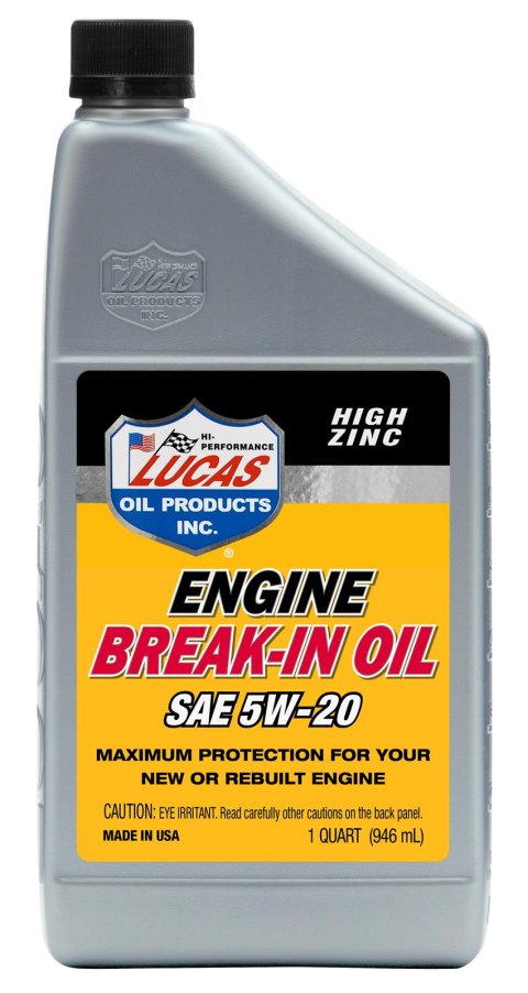 5w20 Lucas Engine Break-In Oil 11033 Oil, Break-In, Mineral, 5W20, 1 qt., Set of 6