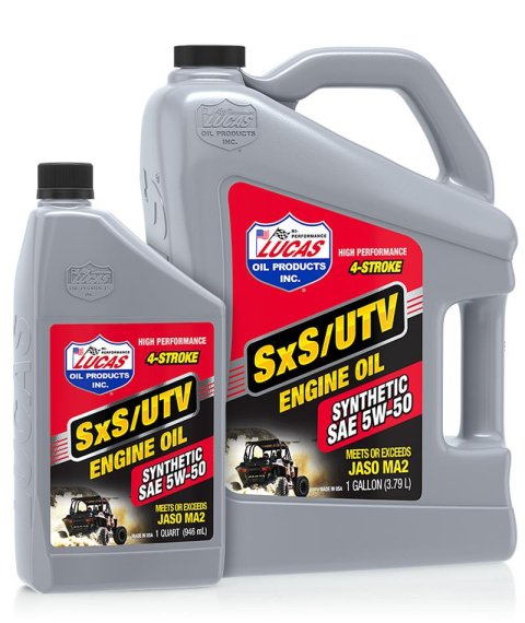 5w50 Lucas Synthetic 4-Stroke SxS Engine Oil 11208 5W50 SXS OIL CASE OF 6