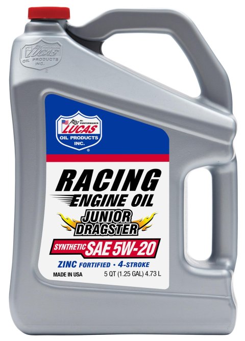 5w20 Lucas Junior Dragster Racing Oil 10471 Engine Oil, Race Only, Dragster, Synthetic, 5W20, 5 qts., Set of 3