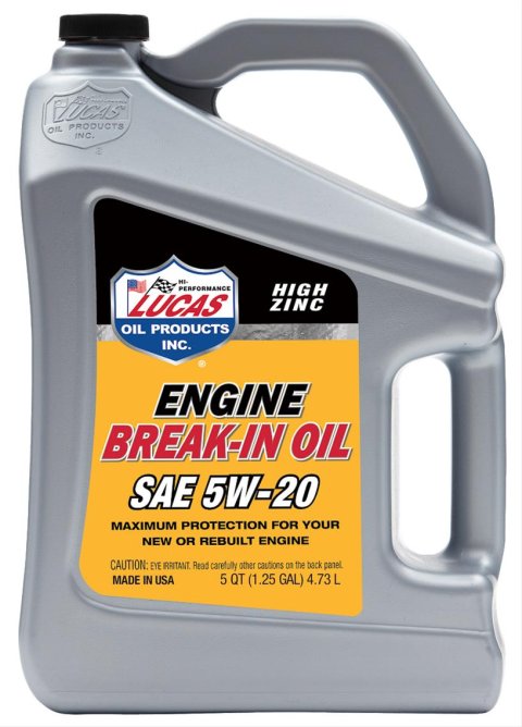 5w20 Lucas Engine Break-In Oil 11034 Oil, Break-In, Mineral, 5W20, 5 qts., Set of 3