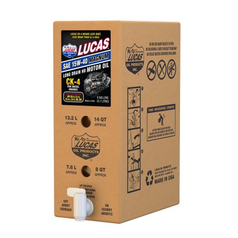 15w40 Lucas CK-4 Heavy-Duty Diesel Motor Oil 18014 Engine Oil, 15W40, Diesel, Bag In A Box, 6 Gallon Bag, Each