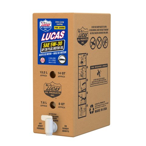 5w30 Lucas Petroleum Motor Oil 18010 Engine Oil, 5W30, Pertroleum, Bag In A Box, 6 Gallon Bag, Each