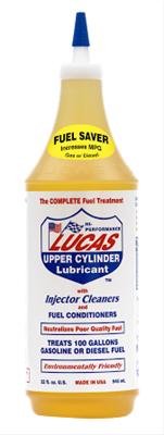 Lucas Fuel Treatment 10003 Additive, Upper Cylinder Lubricant and Injector Cleaner, One qt. Bottles, Set of 12