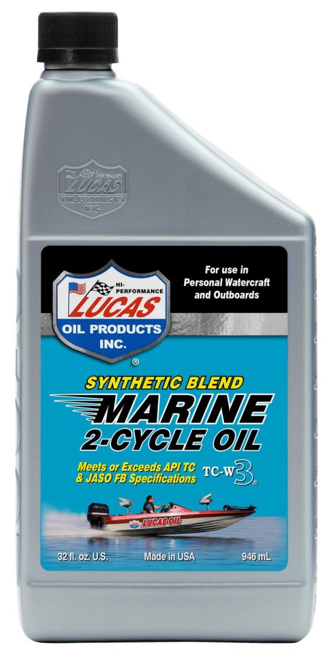 Lucas Marine 2-Cycle Oil 10860 Oil, 2-Cycle, Semi-synthetic, 1 qt., Set of 6