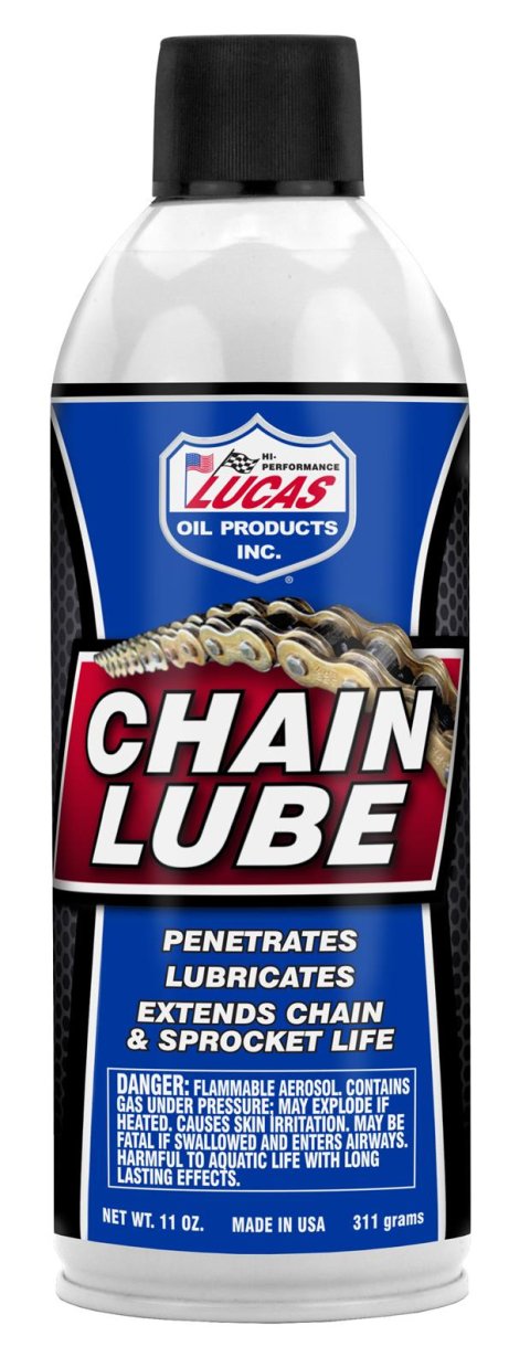 Lucas Chain Lube Aerosol 10393 Lube, O-ring Safe, 11 oz., Aerosol, Set of 12