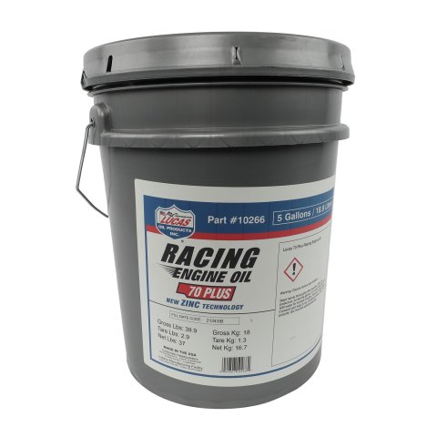 70 Lucas Plus Racing Oil 10266 Engine Oil, Oil, 70W, 5 Gallons, Each
