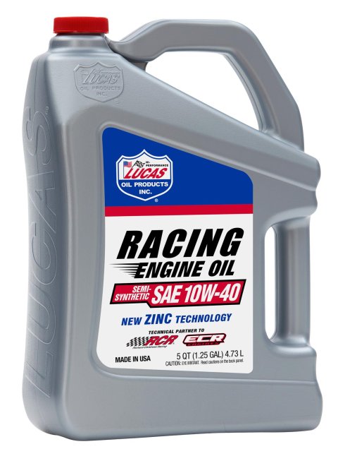 10w40 Lucas Racing-Only High Performance Motor Oil 10913 Engine Oil, Racing, Semi-Synthetic, 10w40, 5 qts., Set of 3