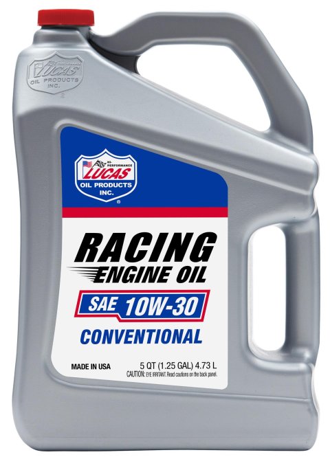 10w30 Lucas Racing-Only High Performance Motor Oil 11017 Engine Oil, SAE 10W-30, Racing Oil, 5 Quart Jugs, Set of 3