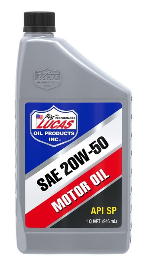 20w50 Lucas Plus Racing Oil 10252 Engine Oil, Racing, Mineral, 20W50, 1 qt., Set of 6