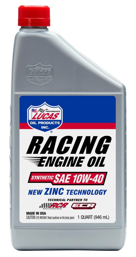 10w40 Lucas Racing-Only High Performance Motor Oil 10942 Engine Oil, Racing Only Performance, Synthetic, 10W40, 1 qt., Set of 6
