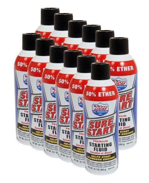 Lucas Sure Start Premium Starting Fluid 11238 Fluid, Available, Case of 12