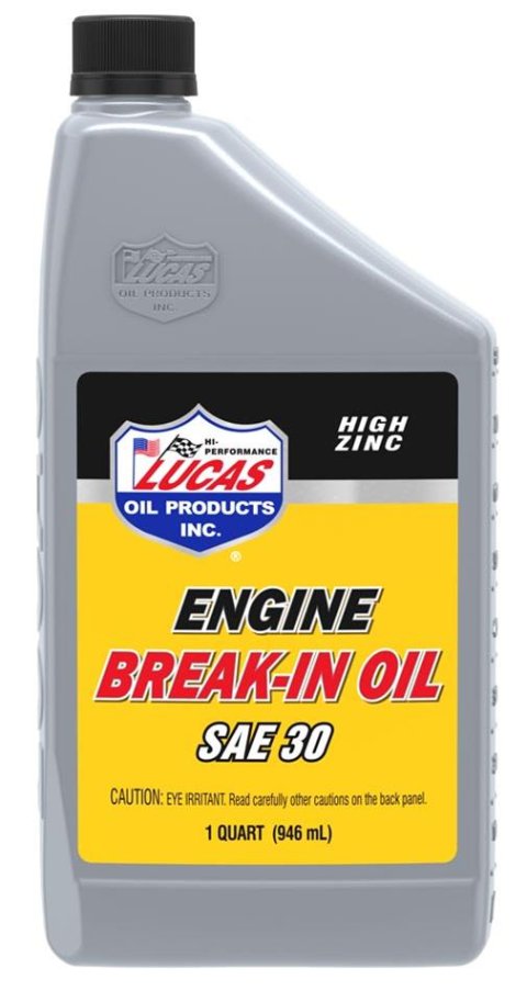 30 Lucas Engine Break-In Oil 10630 Oil, Race Only, Break-In, Mineral, 30W, One qt., Set of 6