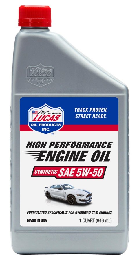 5w50 Lucas High Performance Synthetic Oil 10101 Engine Oil, Synthetic, SAE 5W-50, Mileage, Quart, Set of 6