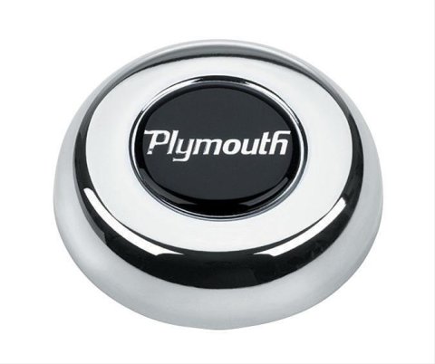 Grant Horn Buttons 5694 Button, Steel, Chrome, Classic, Challenger Series, Plymouth Emblem, Each