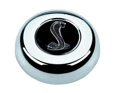 Grant Horn Buttons 5683 Button, Steel, Chrome, Classic, Challenger Series, Ford Cobra Emblem, Each