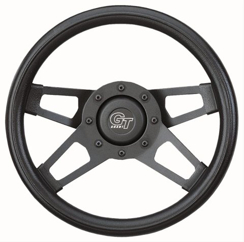 Grant Challenger Steering Wheels 414 Wheel, Challenger, Steel/Black, Foam/Black, 4-Spoke, 13.5 in. Diameter, 3-Bolt Mount, Each