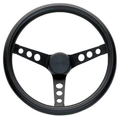 Grant Classic Foam Steering Wheels 338 Wheel, Foam, Steel/Black, Foam/Black, 3-Spoke, 13.5 in. Diameter, 3-Bolt Mount, Each