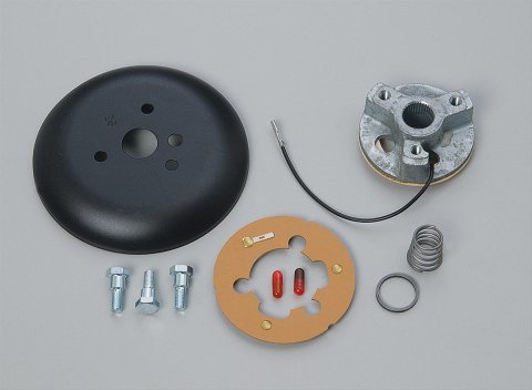 Grant Steering Wheel Installation Kits 4320 Kit, 3-Bolt Mount, Matte Black, Aluminum, Chrysler, Dodge, Plymouth, Kit