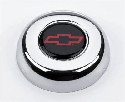 Grant Horn Buttons 5640 Button, Steel, Chrome, Bowtie Emblem, for Challenger, Classic Series, Each
