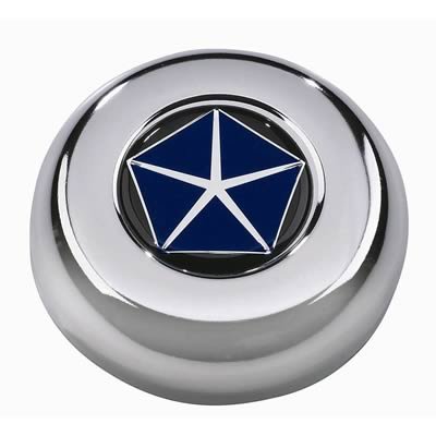 Grant Horn Buttons 5693 Button; Mopar Licensed; Button; Chrome; Chrysler Penastar; Classic, Challenger Wheels