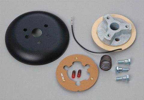 Grant Steering Wheel Installation Kits 4316 Kit, 3-Bolt Mount, Matte Black, Aluminum, Dodge, Plymouth, Pickup/SUV, Kit