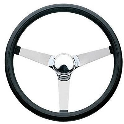 Grant Classic Foam Steering Wheels 830 Wheel, Foam, Steel/Chrome, Foam/Black, 3-Spoke, 13.5 in. Diameter, 3-Bolt Mount, Each