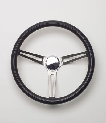 Grant Classic Nostalgia Steering Wheels 969-0 Wheel, Nostalgia, Stainless Steel/Brushed, Foam/Black, 3-Spoke, 15 in. Diameter, Each