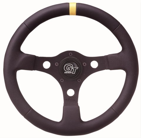 Grant Top Marker Competition Steering Wheels 1075 Wheel, Pro Stock, Marker, Aluminum/Black, Vinyl, 3-Spoke, 13 in. Diameter, 5-Bolt Mount, Each