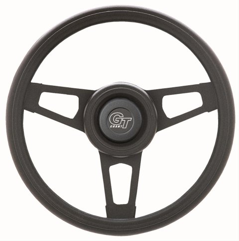 Grant Challenger Steering Wheels 870 Wheel, Challenger, Steel Center, 3-Spokes, Black, Foam Grip, Black, 13.75 in. Diameter, 3-Bolt Mounting, Each