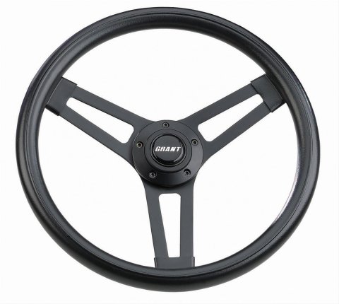 Grant Classic 5 Steering Wheels 993 Wheel, 5, Steel, Black Powdercoat, 3-Spoke, Vinyl Black Grip, 14.5 in. Dia., 5-Bolt, Each