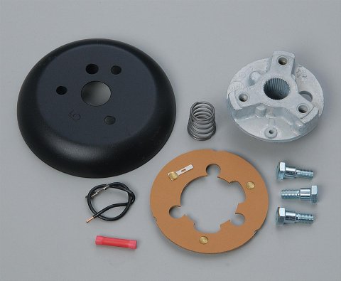 Grant Steering Wheel Installation Kits 4257 Kit, 3-Bolt Mount, Matte Black, Aluminum, Ford, Pickup, Kit