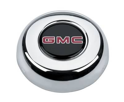 Grant Horn Buttons 5636 Button, Steel, Chrome, GMC Logo, for Challenger, Classic Series, Each