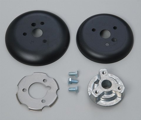 Grant Steering Wheel Installation Kits 4282 Kit, 3-Bolt Mount, Die-Cast Aluminum, Matte Black, Ford, Kit